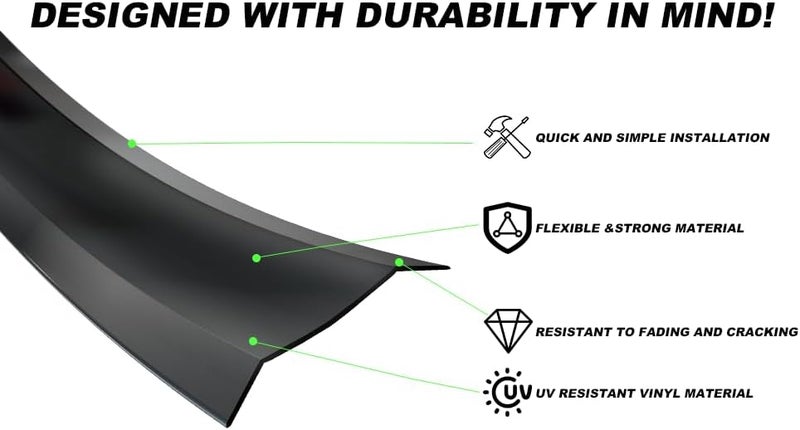 Ameri RV Trim Molding Insert 1" Wide Black Vinyl Screw Cover ffor RV Camper Travel Trailer Screw Cover Gutter Corner Plastic Trim Molding (Black 75Ft) - Image 4
